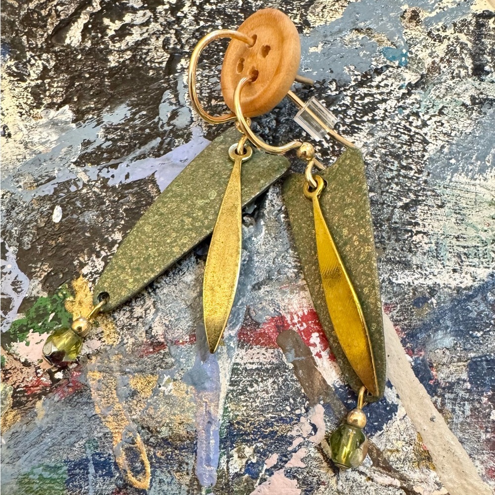Metal bead earrings